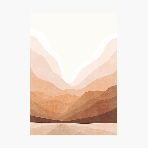 Warm mountain landscape Photographic Print