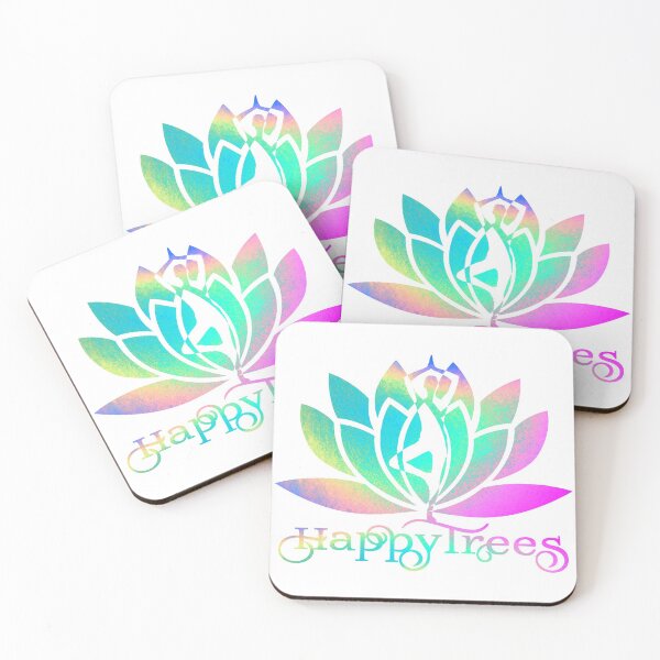 Item preview, Opal Pastel Rainbow Watercolor Happy Trees Yoga Pose and Lotus Art designed and sold by Fashionmonger.
