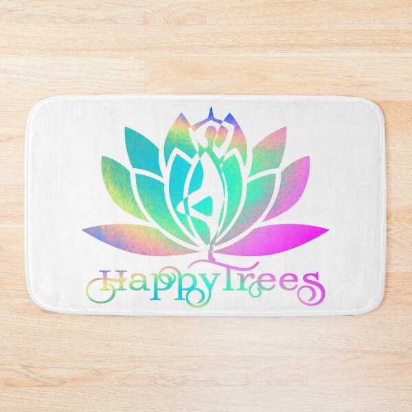 Item preview, Opal Pastel Rainbow Watercolor Happy Trees Yoga Pose and Lotus Art designed and sold by Fashionmonger.