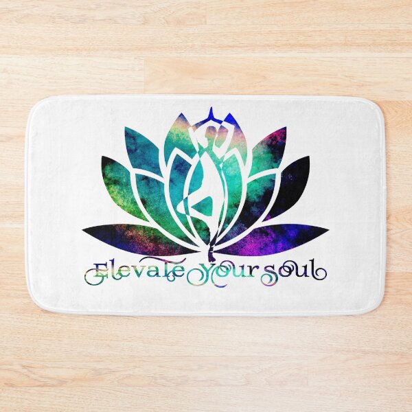 Item preview, Black Opal Watercolor Elevate Your Soul Yoga and Lotus Art designed and sold by Fashionmonger.