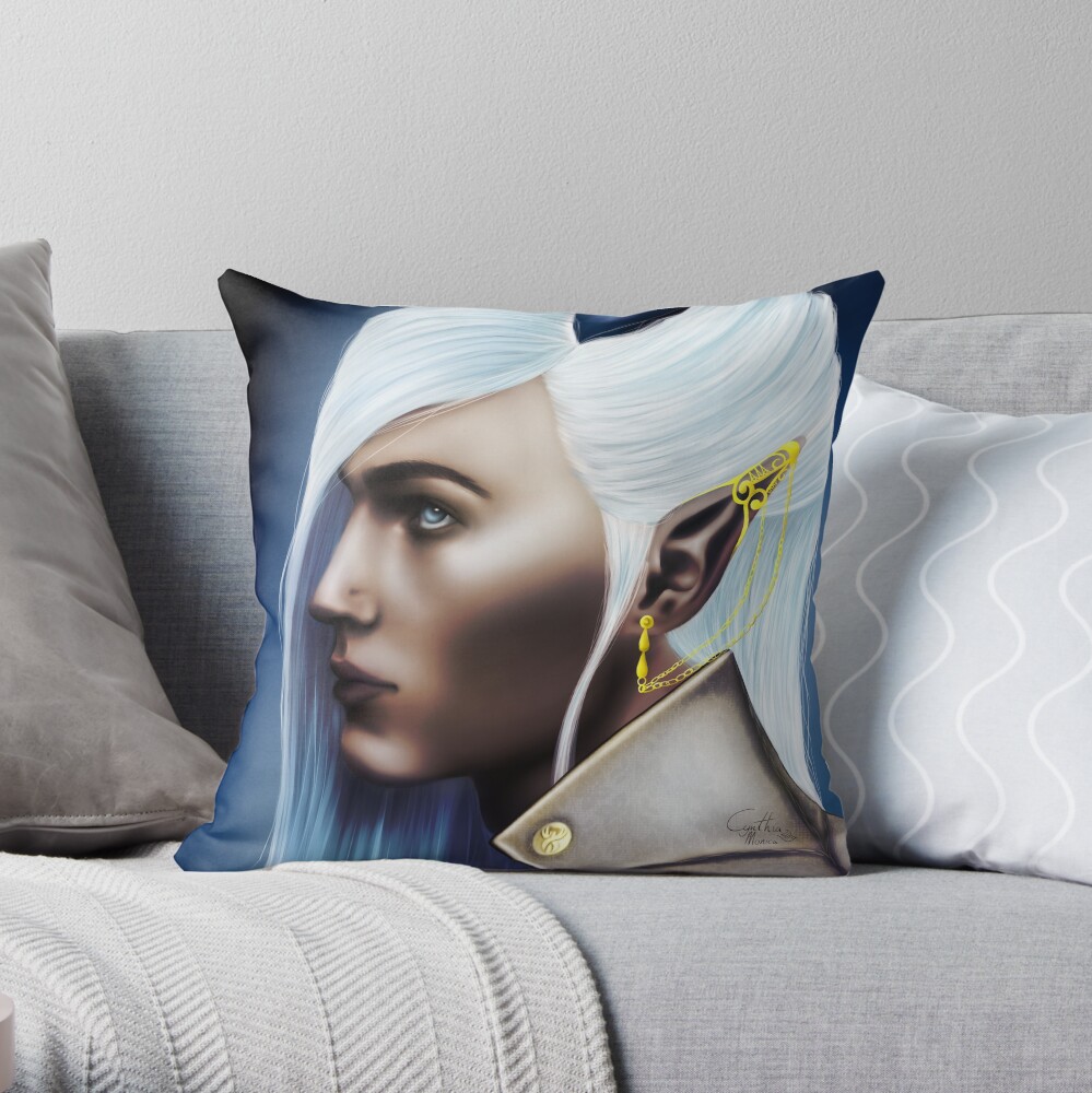 Lian - Carved in Crystal Throw Pillow