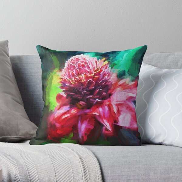 Protea Throw Pillow