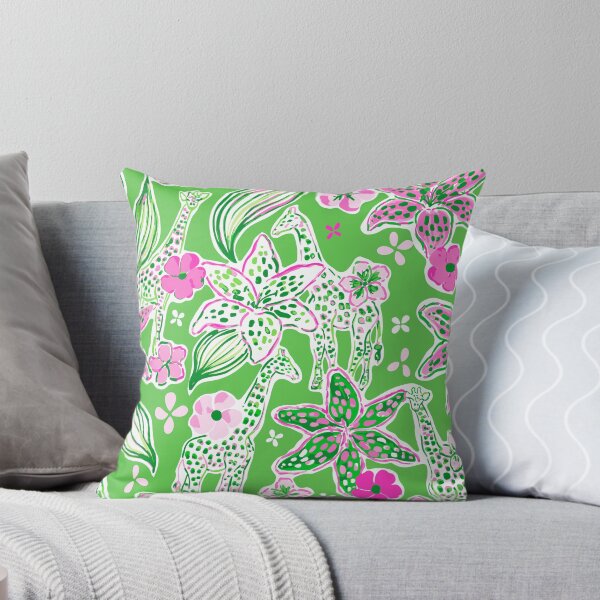 Item preview, Preppy Pink Lime Green Giraffe Pattern designed and sold by emrdesigns.