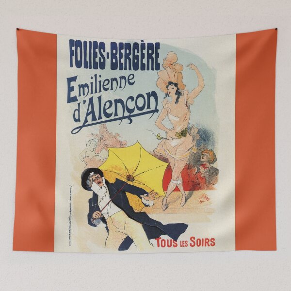 Item preview, Vintage Folies Bergère music dance ad by Chéret designed and sold by aapshop.