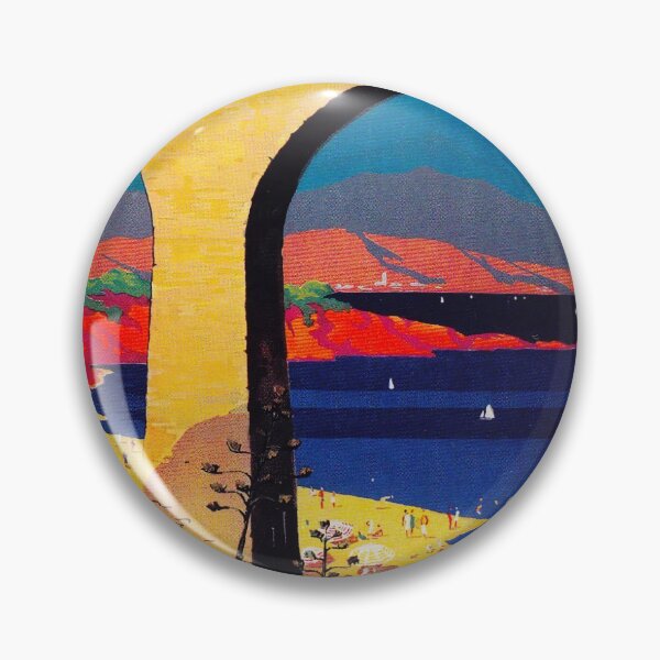 Item preview, Summer on the french Riviera vintage travel poster designed and sold by stickart-marek.