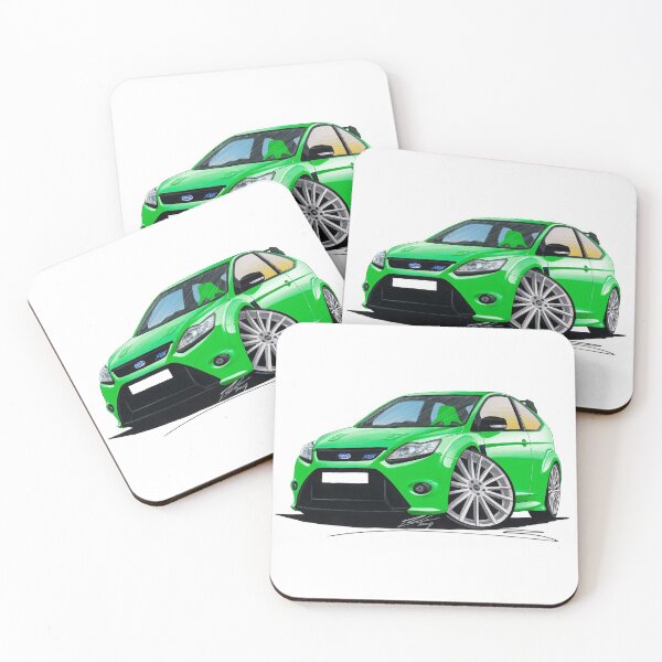 Item preview, Ford Focus RS (Mk2) Green designed and sold by Yeomans Cartoons.