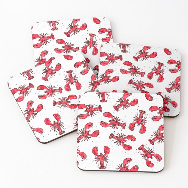 Item preview, lobsters - ink and watercolor - red designed and sold by littlearrow.