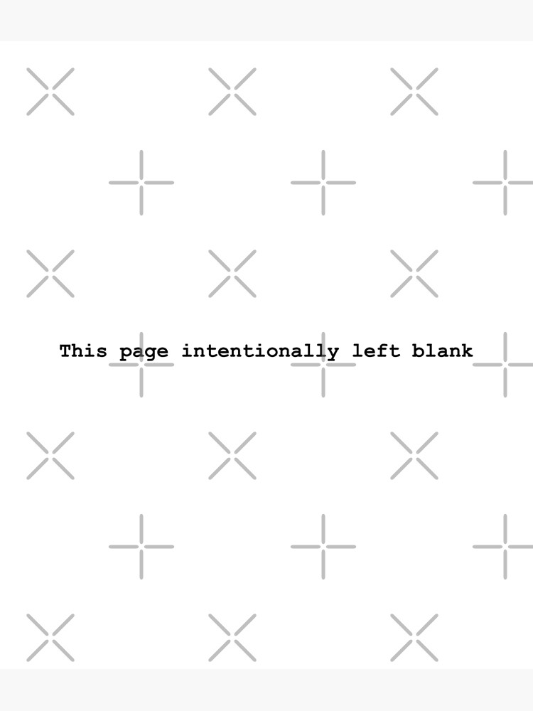 "This Page Intentionally Left Blank | Black Print" Poster For Sale By ...