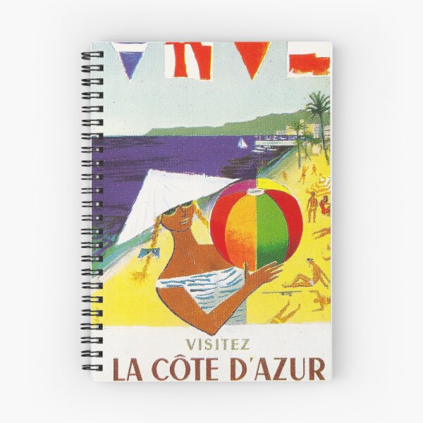 Item preview, Visitez la cote d azur vintage travel poster designed and sold by stickart-marek.
