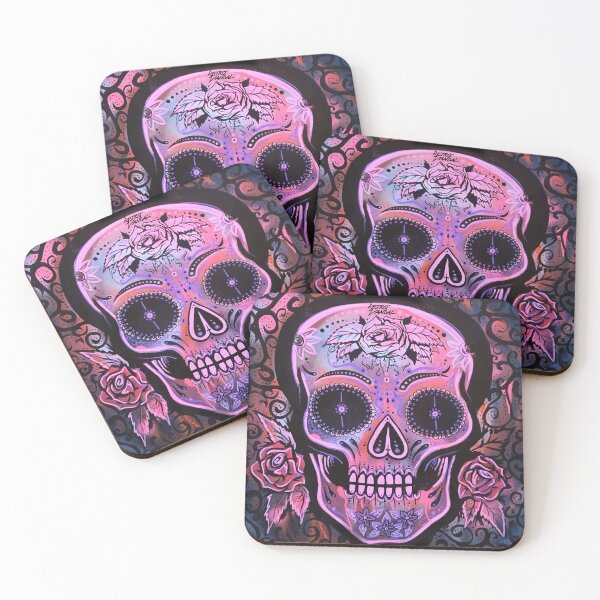 Item preview, Sugar Skull & Roses Candy Pink Retro Vandal designed and sold by RetroVandal.