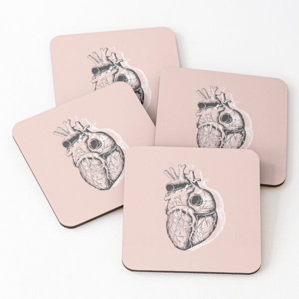 Item preview, Anatomical Heart • Pastel Pink • Minimalist Goth designed and sold by Rike Mayer.
