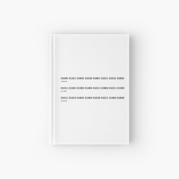 binary Welcome Robot Overlords Hardcover Journal