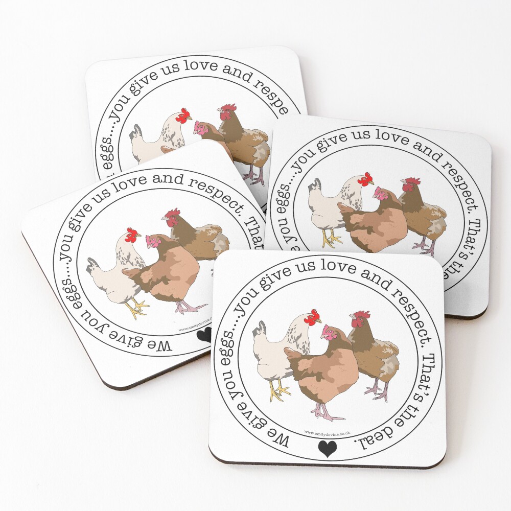 Eggs For Love And Respect Coasters (Set of 4)