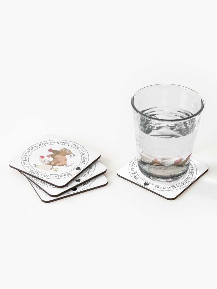 Alternate view of Eggs For Love And Respect Coasters (Set of 4)