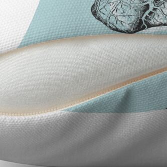 Alternate view of Anatomical Heart • Pastel Blue • Pastel Goth Throw Pillow