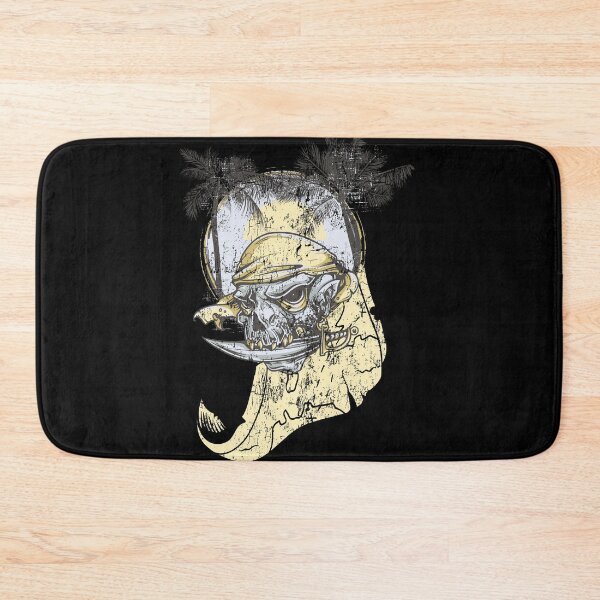 Item preview, Pirate Skull On A Sunny Caribbean Background designed and sold by TinoThreads.