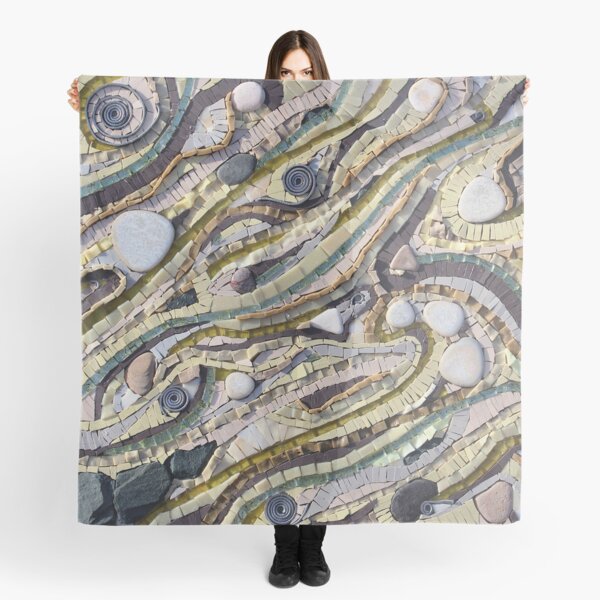 Shifting Sands Mosaic by Sue Kershaw Scarf