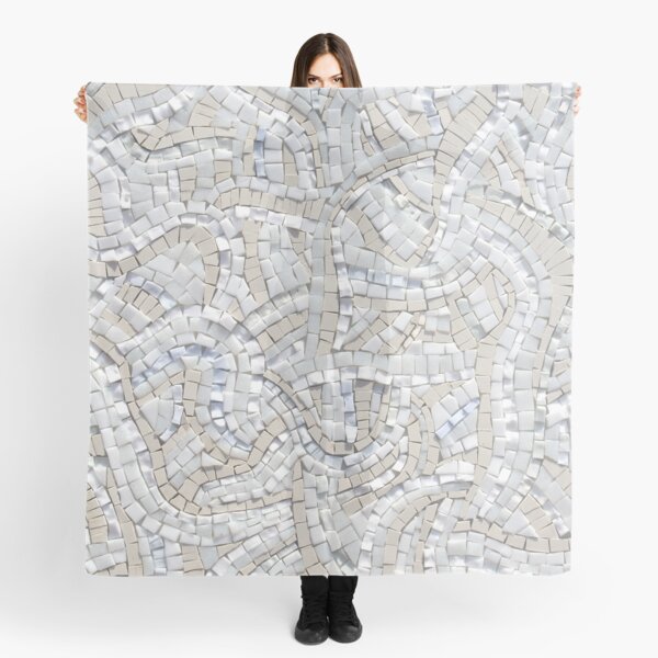 Seeing through the Blizzard Mosaic by Sue Kershaw Scarf
