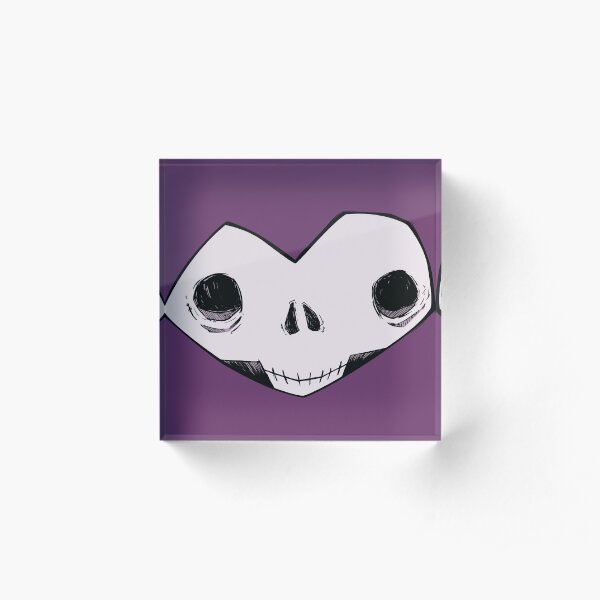 Memento Mori No. I (purple) Acrylic Block