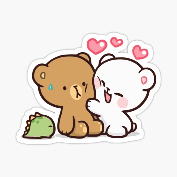 Bear Love Glossy Sticker