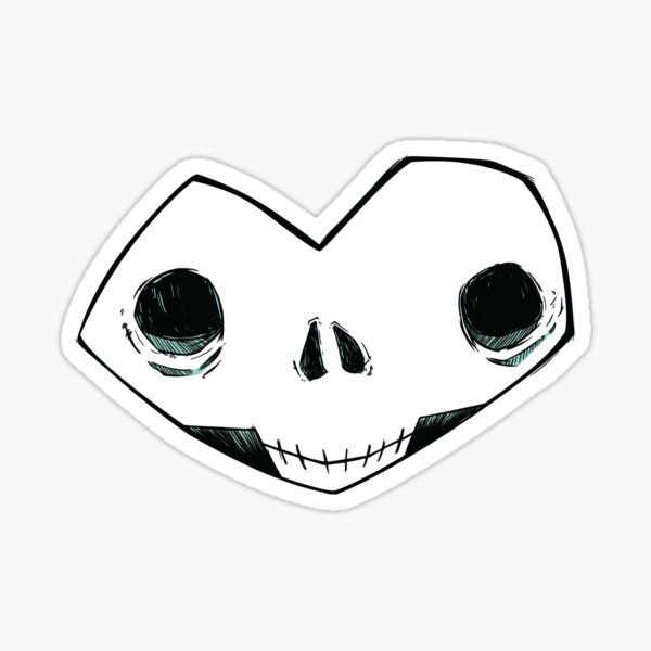 Memento Mori No. I (teal) Sticker
