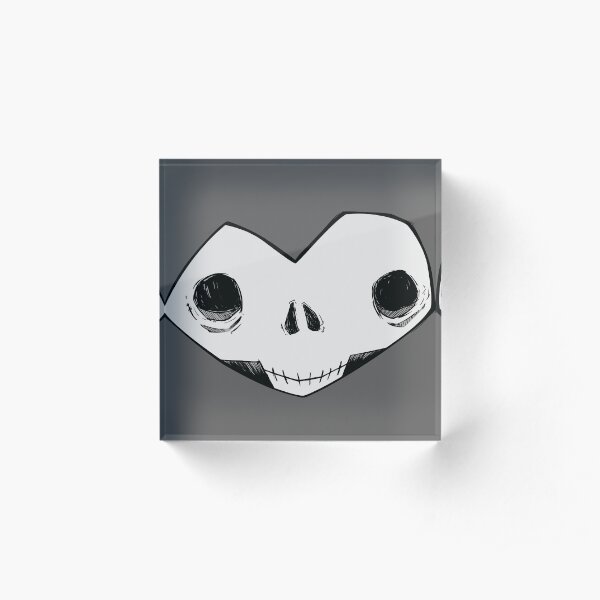 Memento Mori No. I (gray) Acrylic Block