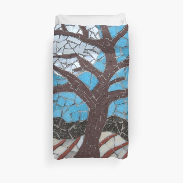 Moonlit Tree Mosaic by Sue Kershaw Duvet Cover