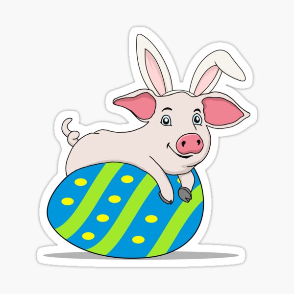 Item preview, Happy Pig Bunny Ears Easter Eggs for Men Women Kids T Shirt designed and sold by hadleydesigns.
