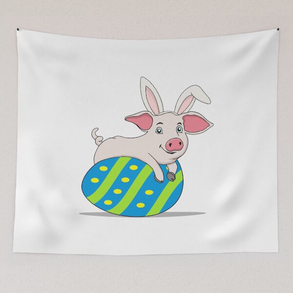 Item preview, Happy Pig Bunny Ears Easter Eggs for Men Women Kids T Shirt designed and sold by hadleydesigns.