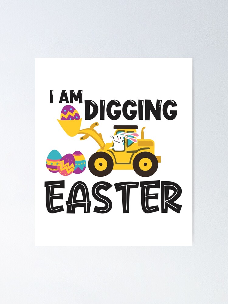 Easter Egg Hunt Gift for Tractor Loving Kids Youth Kids T-Shirt Easter Bunny /&