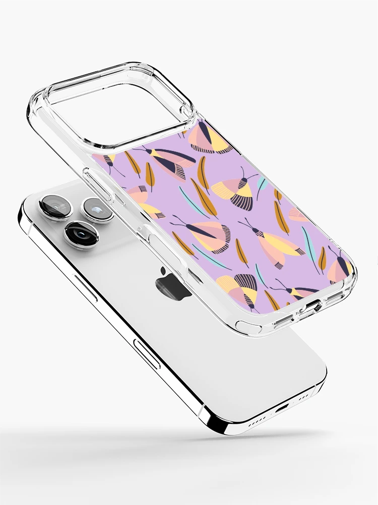 Thumbnail 2 of 5, iPhone Case, Spring Moths Pattern designed and sold by eelagreen.