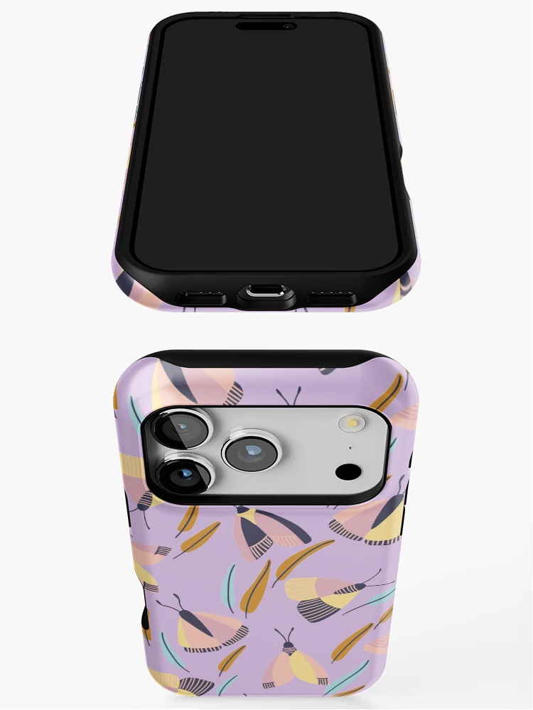 Thumbnail 3 of 4, iPhone Case, Spring Moths Pattern designed and sold by eelagreen.