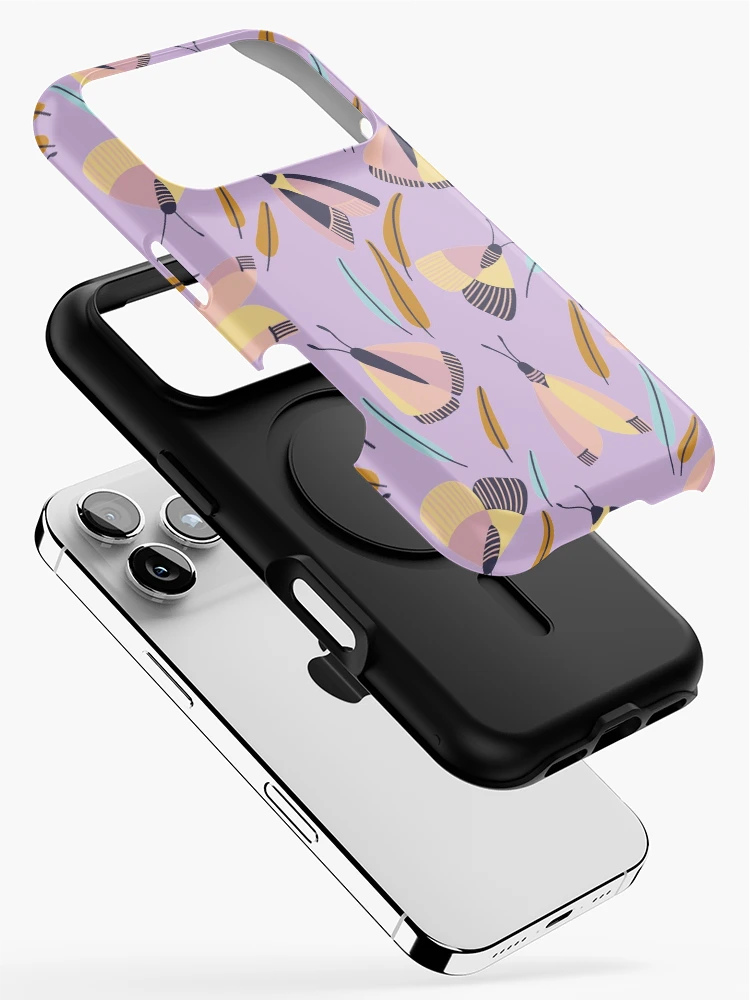 Thumbnail 2 of 4, iPhone Case, Spring Moths Pattern designed and sold by eelagreen.