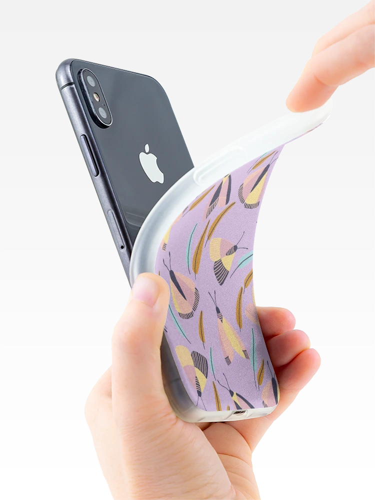 Thumbnail 4 of 5, iPhone Case, Spring Moths Pattern designed and sold by eelagreen.