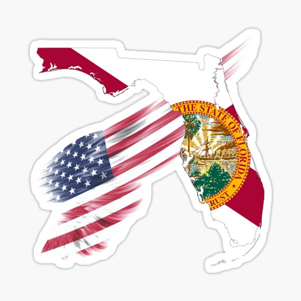 USA Freedom America! Florida Pride Vinyl Decal Sticker