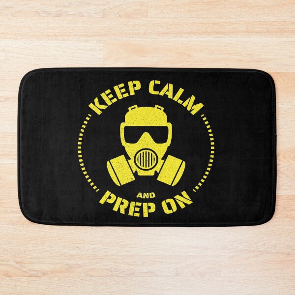 Item preview, Keep Calm And Prep On Prepper Prepping Gas mask designed and sold by MooonTees.