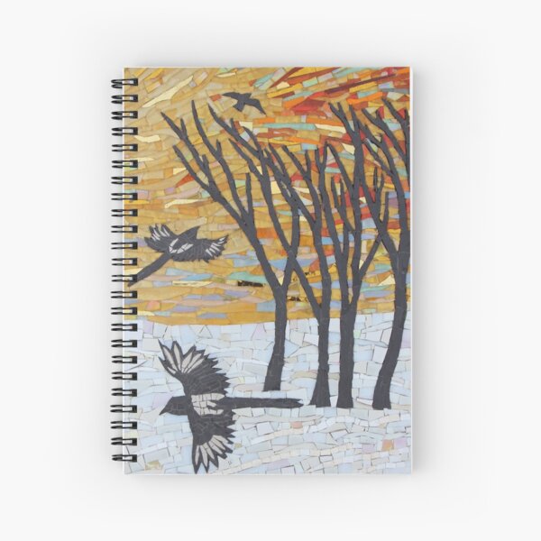 Sunset Flight Mosaic by Sue Kershaw Spiral Notebook