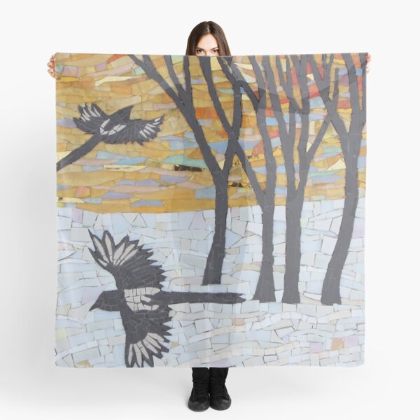 Sunset Flight Mosaic by Sue Kershaw Scarf