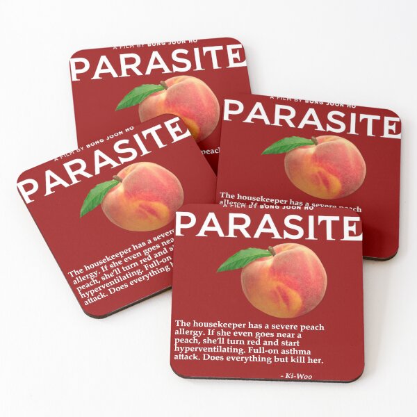Item preview, Parasite Peaches Quote - Blood Red designed and sold by Elliot Pidduck.