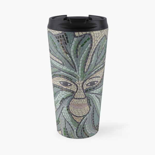 Green Man Mosaic by Sue Kershaw Travel Mug