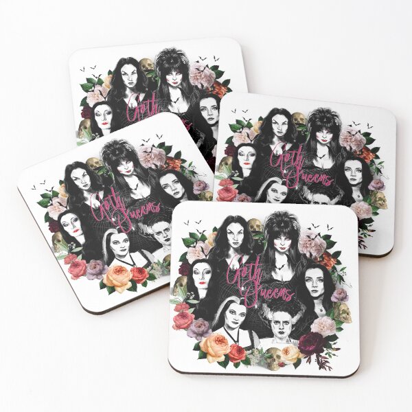Aperçu de l'œuvre Reines gothiques - Elvira, Vampira, Lily, Morticia, Frankenstein créée et vendue par Otracreativa Prints.