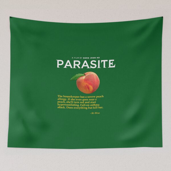 Item preview, Parasite Peaches Quote - Sewage Green designed and sold by Elliot Pidduck.