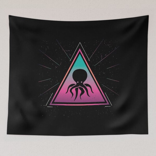 Item preview, Colorful Octopus Geometrical Triangle Tentacle Retro Style product designed and sold by Grabitees.