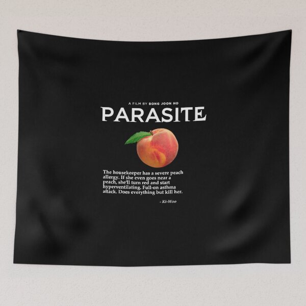 Item preview, Parasite Peaches Quote - Death Black designed and sold by Elliot Pidduck.