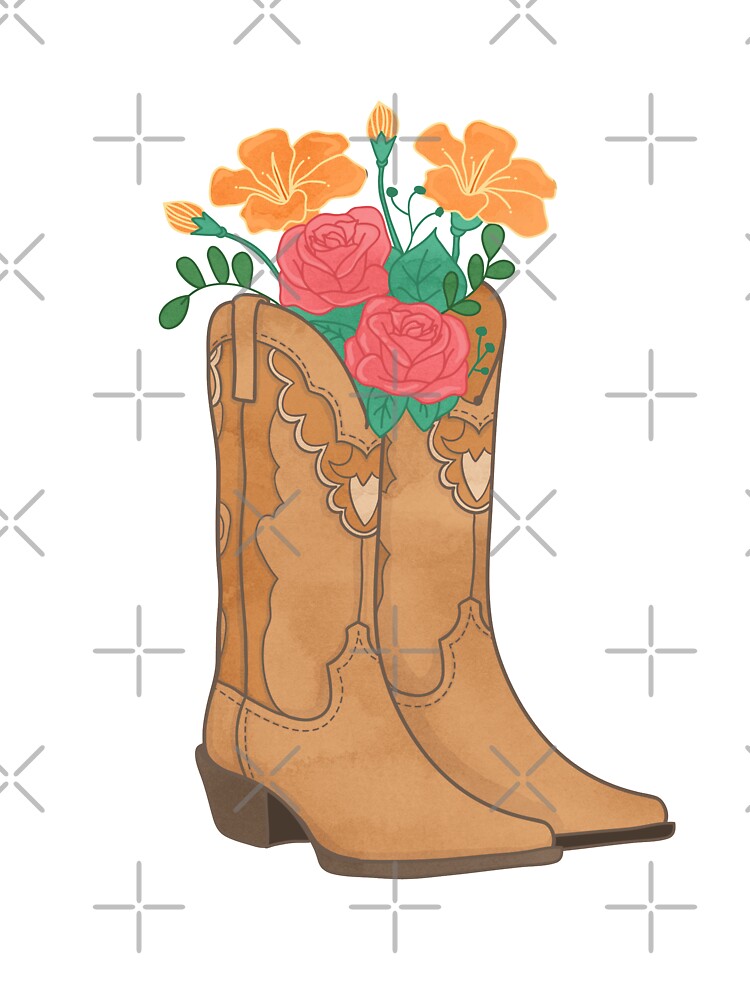 cowboy boots and flowers