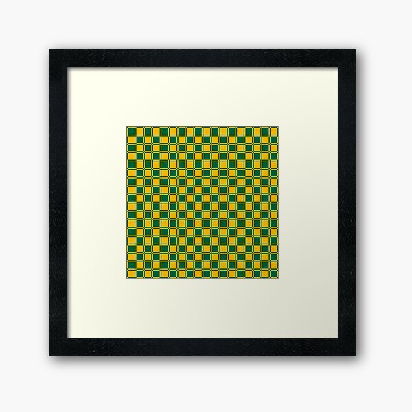 Item preview, African Union Flag Colors | Grid Plaid Pattern - Yellow and Green designed and sold by Dator-Abstracts.