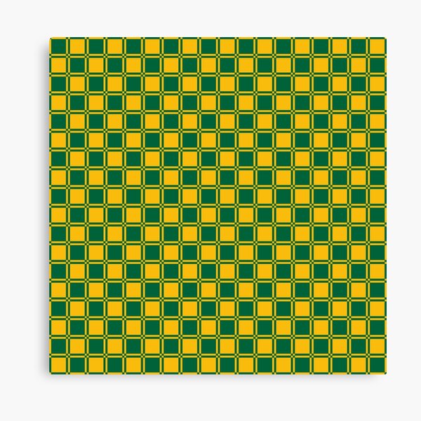 Item preview, African Union Flag Colors | Grid Plaid Pattern - Yellow and Green designed and sold by Dator-Abstracts.