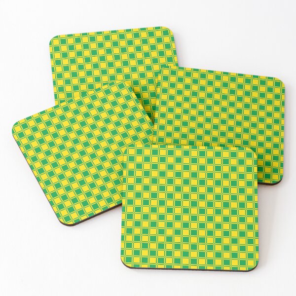 Item preview, Brazilian National Flag Colors | Grid Plaid Pattern - Green and Yellow designed and sold by Dator-Abstracts.