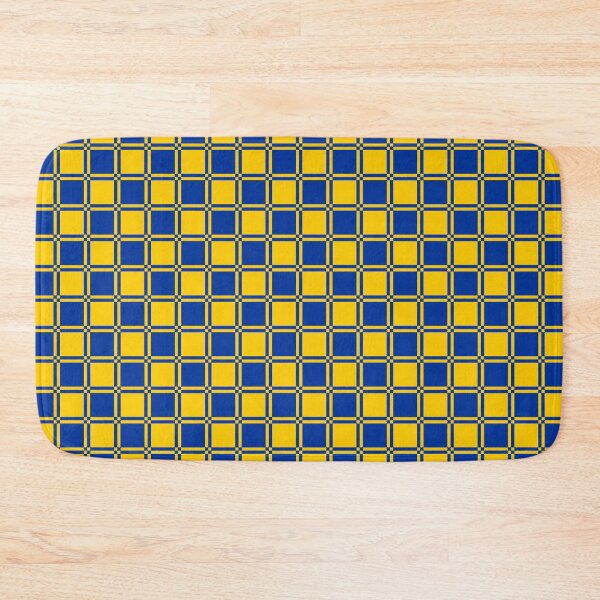 Item preview, EU Flag Colors | Grid Plaid Pattern - Blue and Gold designed and sold by Dator-Abstracts.