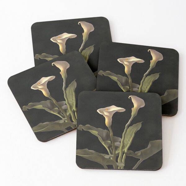 Item preview, Surreal Easter Lilies On A Black Background designed and sold by taiche.